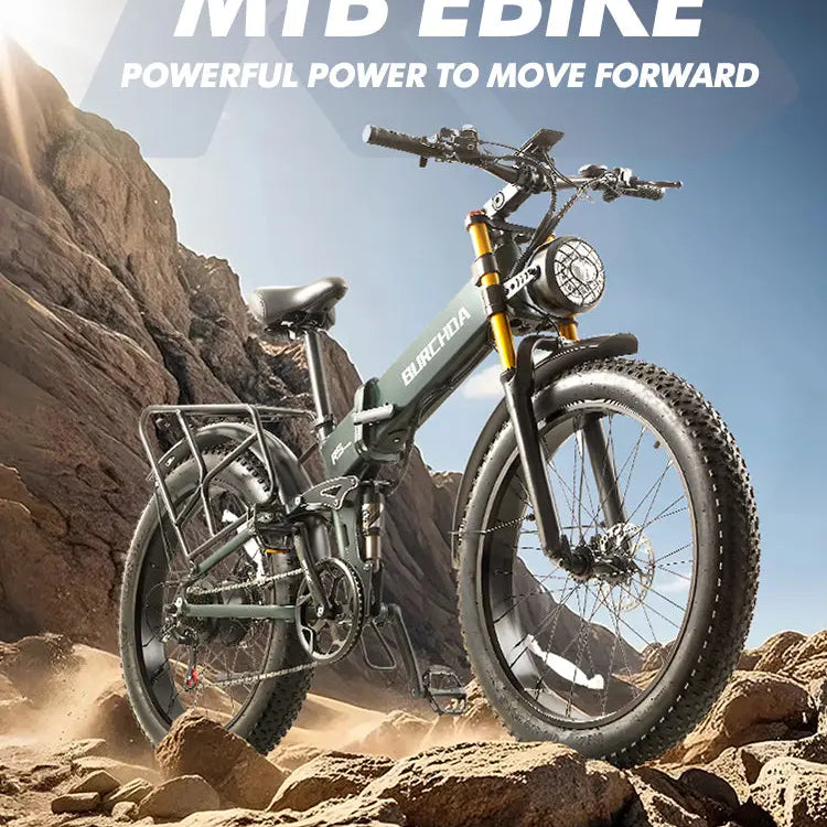 BURCHDA R5 PRO Folding Fat Tire Electric Bike for Adults
