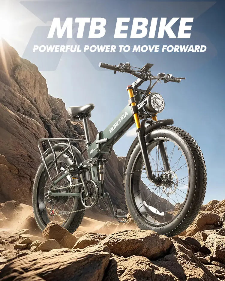 BURCHDA R5 PRO Folding Fat Tire Electric Bike for Adults