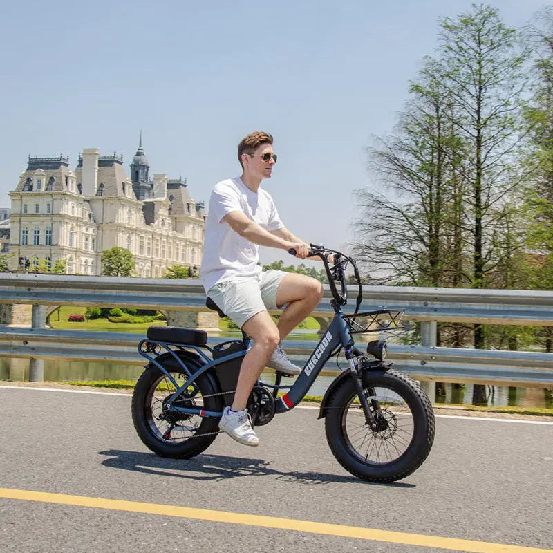 BURCHDA U8 fat tire long range step-thru electric bike for adults