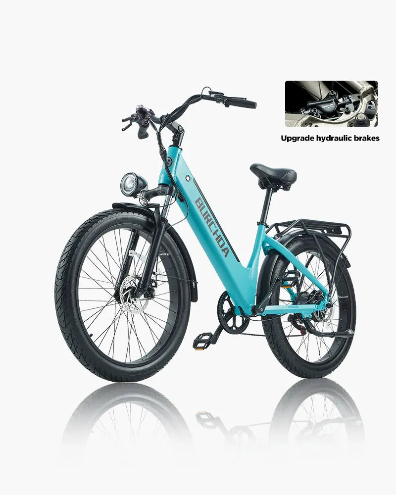 BURCHDA AZ26 Step-thru Electric Bike for Adults Commuting