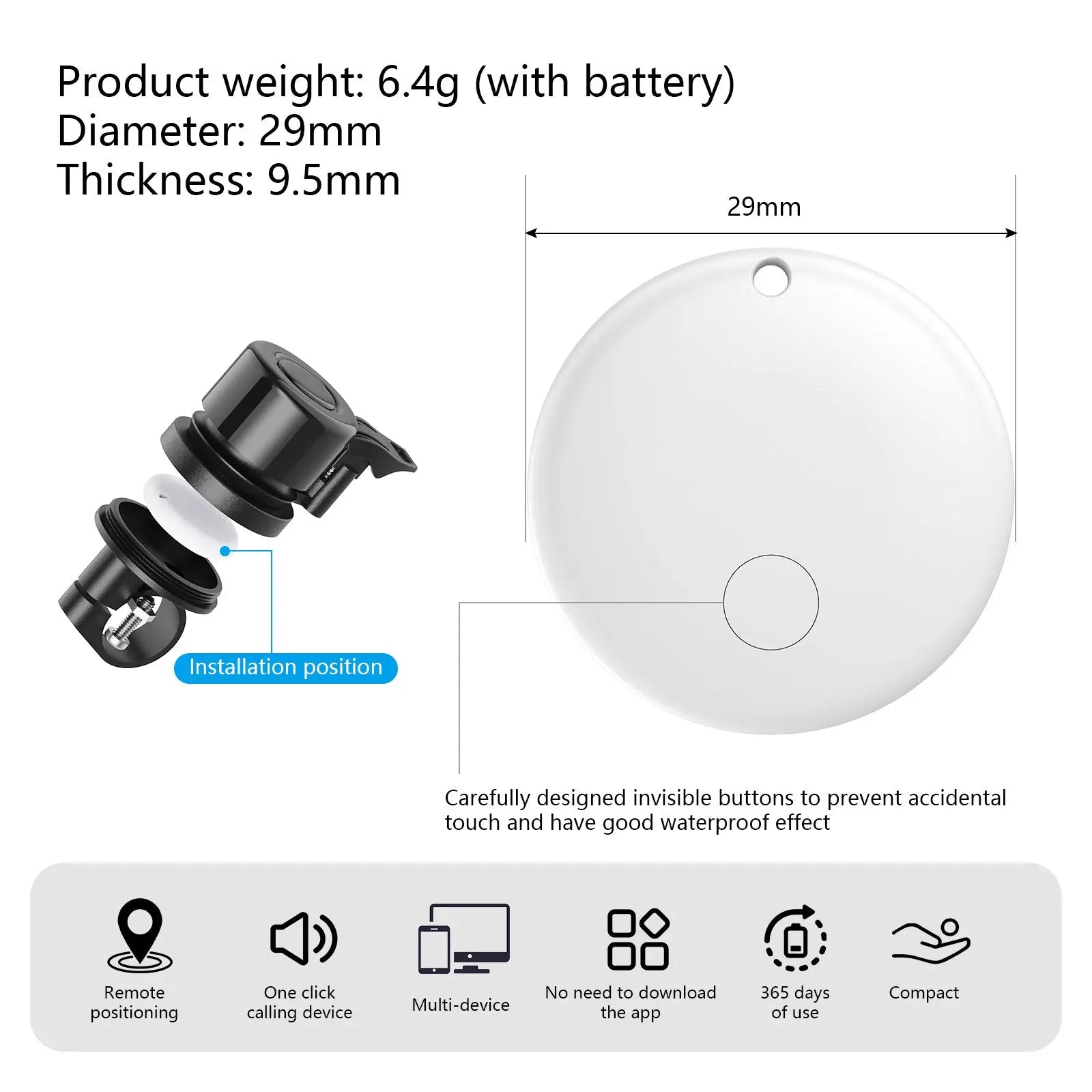 Anti-lost bike bell For Burchda all model E-bike