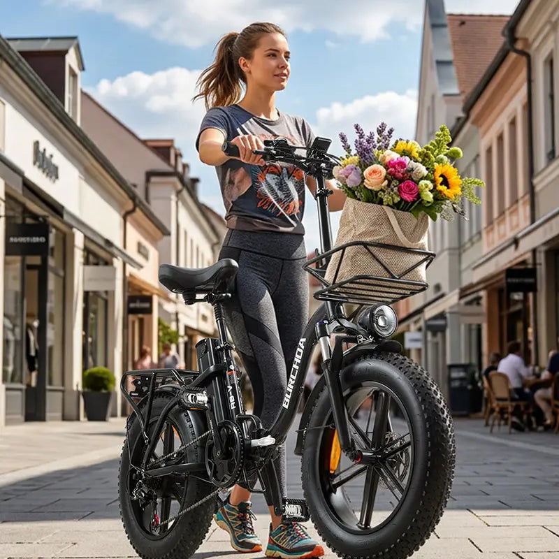 BURCHDA R8S PRO step-thru foldable electric bike for adults