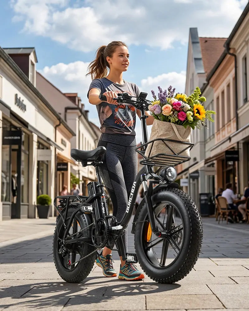BURCHDA R8S PRO step-thru foldable electric bike for adults