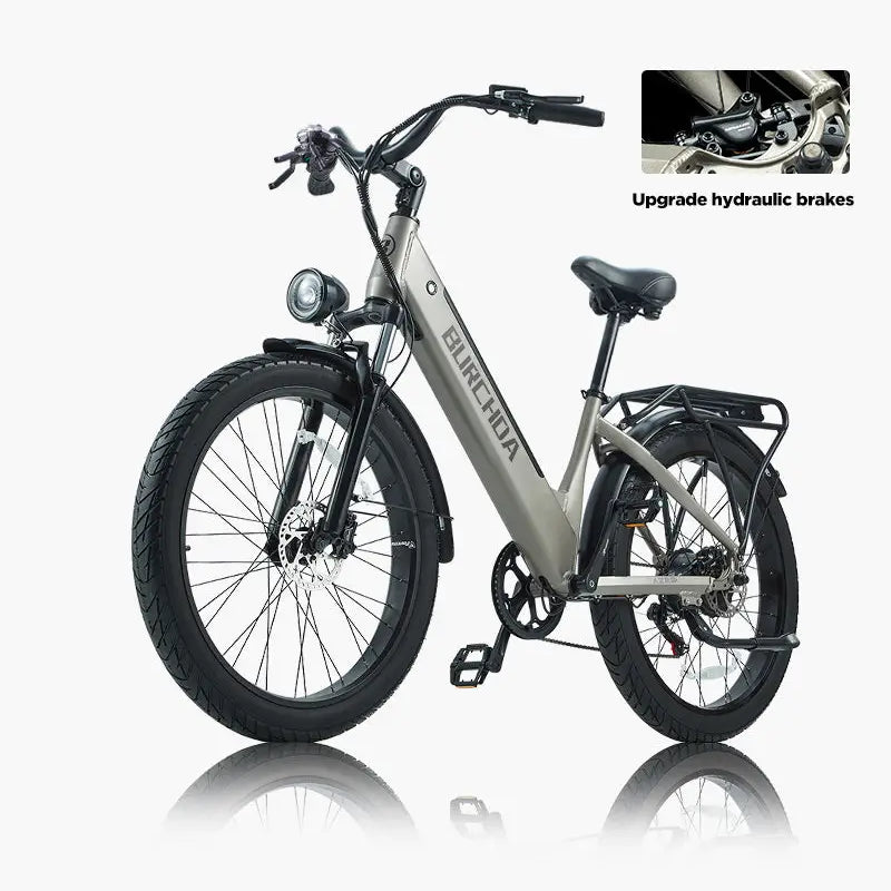 BURCHDA AZ26 Step-thru Electric Bike for Adults Commuting