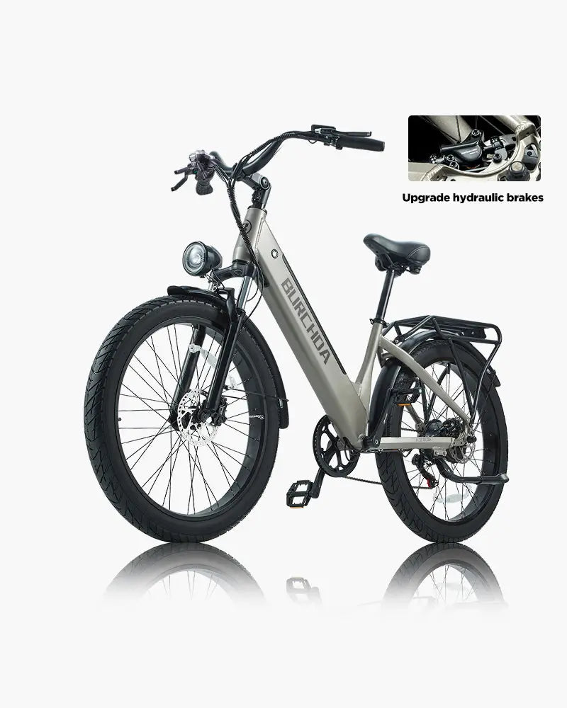 BURCHDA AZ26 Step-thru Electric Bike for Adults Commuting