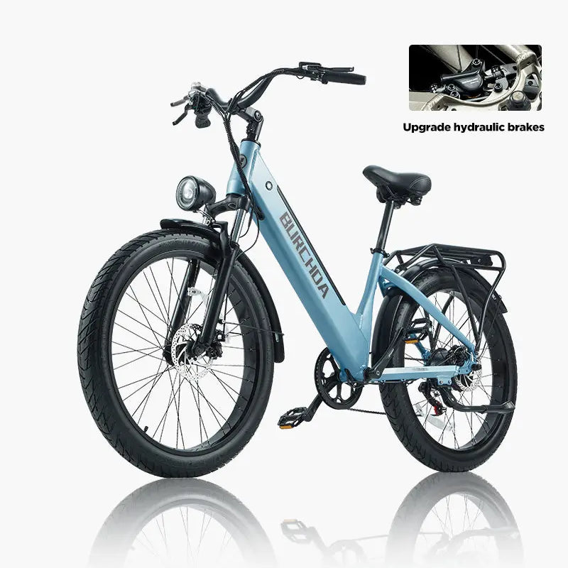 BURCHDA AZ26 Step-thru Electric Bike for Adults Commuting