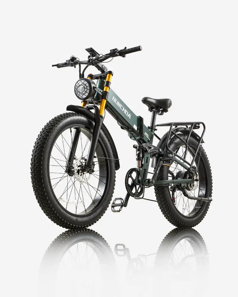 BURCHDA R5 PRO Folding Fat Tire Electric Bike for Adults 