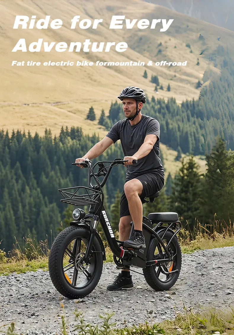 BURCHDA U8 fat tire long range step-thru electric bike 