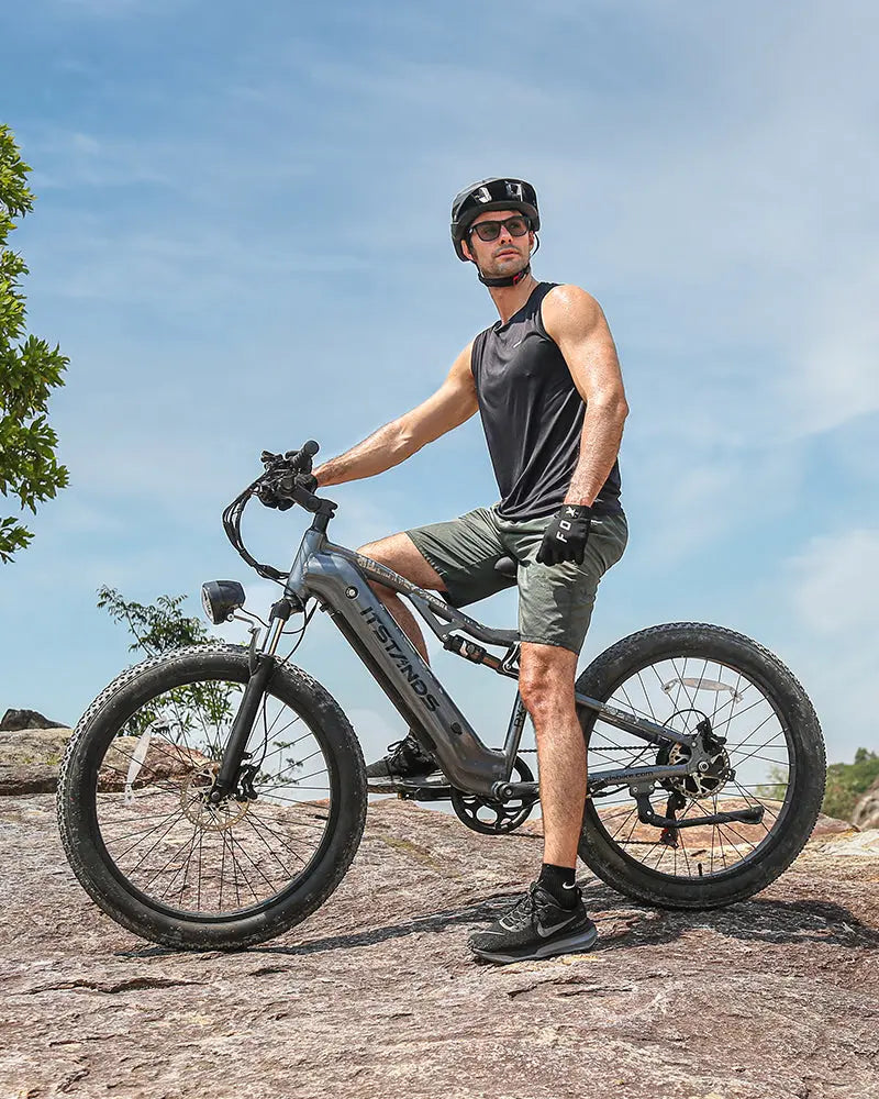 BURCHDA RX26 1000W Full Suspension Mountain Electric Bike 