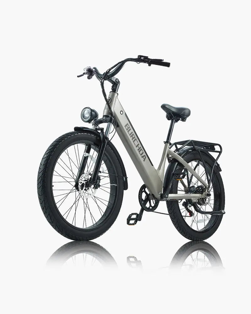 BURCHDA AZ26 Step-thru Electric Bike for Adults Commuting 