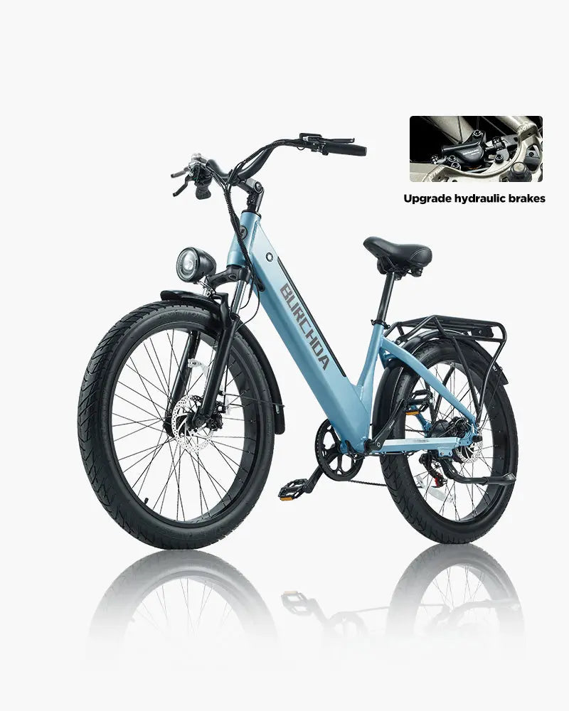BURCHDA AZ26 Step-thru Electric Bike for Adults Commuting 